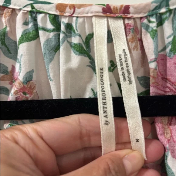 Anthropologie Somerset Floral Maxi Dress in White, Pink & Green Size M - Picture 4 of 7